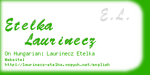 etelka laurinecz business card